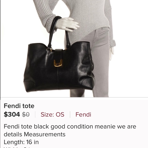 Fendi leather bag / tote - Picture 8 of 10